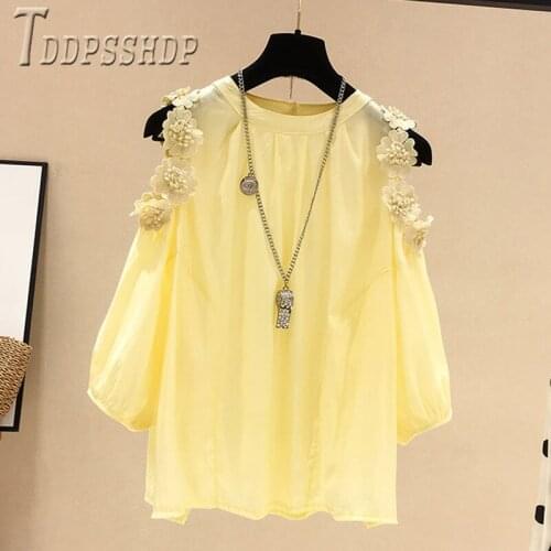 2020 Spring Women Chiffon Blouse Korean Plus Size Fairy Female Blouses