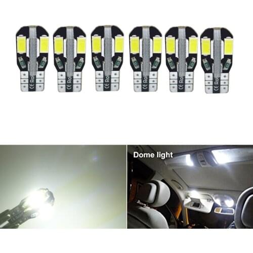 6x W5W T10 LED Canbus Light Bulbs For Volvo V50 S60 S40 S80 V70 XC70 XC60 XC90 Car Interior Dome Light Reading Lights