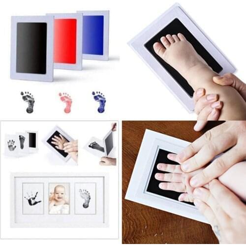 8Sets/Lot Baby Non-Toxic Handprint Footprint Imprint Kit Infant Clay Toy Gifts Baby Souvenirs Casting Newborn Footprint Ink Pad