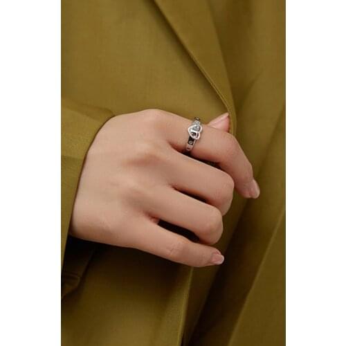 925 sterling silver jewelry with sweet cool ins fashion romantic heart wide buckle ring for girlfriend birthday gifts