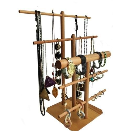 Uldemart Wood Jewelry Hanger 45 cm Jewelry Display Stand. Necklace Bracelet Hanger Jewelry Regulator Organizer