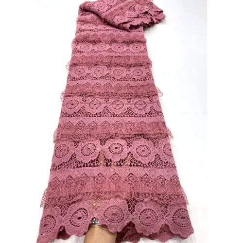 French Embroidery Guipure Lace Fabric 2021 High Quality African Lace Fabric French Cord Lace Fabric For Wedding Party VD5011