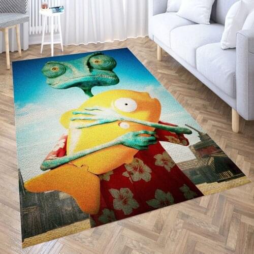 Rango Carpet for Living Room 3D Anime Cartoon Rug Gamer Teen Room Bedside Lounge Rug Kids Children Floor Mats