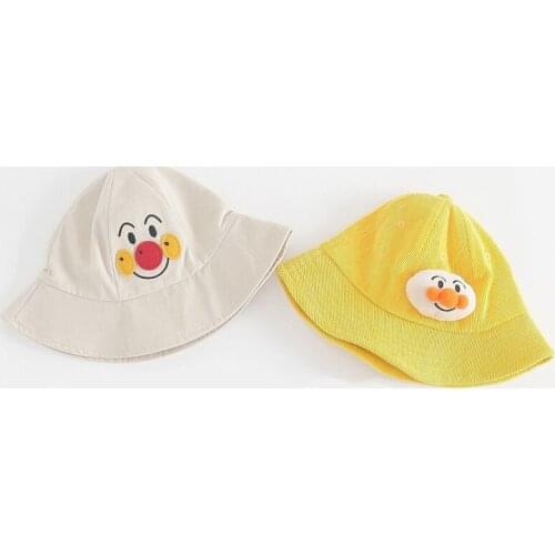 Cartoon Baby Hat Round Cotton Hat for Baby Girls Boys Yellow Color Headdress Cap
