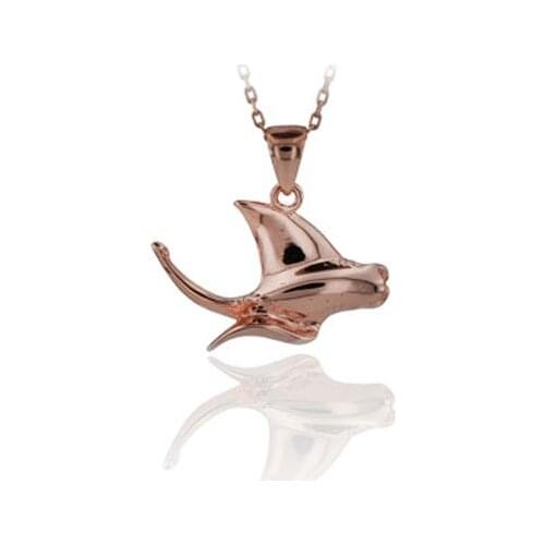 Manta Ray Necklace 925 Sterling Silver Sea Animal Ocean Charm Bridesmade Nautical Gift
