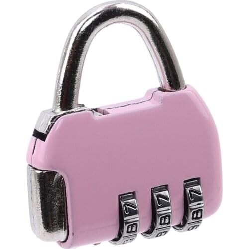 Mini Zinc Alloy Padlock Travel anti-theft Backpack Padlock Small Resettable 3-digit Combination School Bag Password Lock