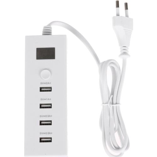 USB 4 Ports Multifunction USB Quick Charger 5V 2A Extension Charging Socket USB Power Supply Hub EU Plug