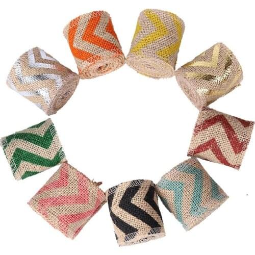 2meters 6cm Wide Natural Burlap Fabric Beautiful Burlap Ribbon Wedding Event Party and Home Decoration