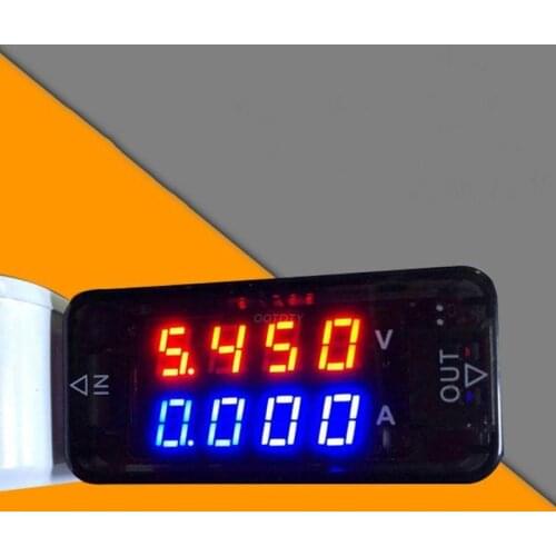 OOTDTY 4-Digits USB Detector Charger Current Voltage Charging USB Voltmeter Amp Tester