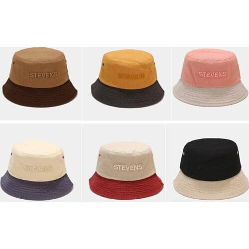 New Unisex Bucket Hats Women Summer Sunscreen Panama Hat Women Letter Print Sunbonnet Fedoras Outdoor Fisherman Hat Beach Cap