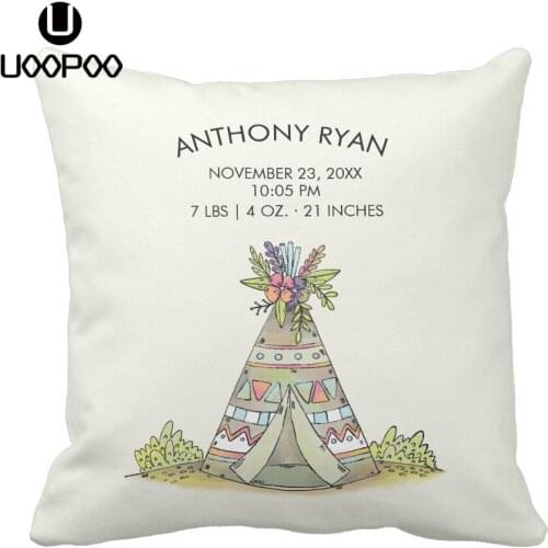 Custom Baby Pillow Case Boy And Girl Printed Pillow Case Polyester Cotton Canvas Pillow Cover Kids Pillowcase Customized Gift