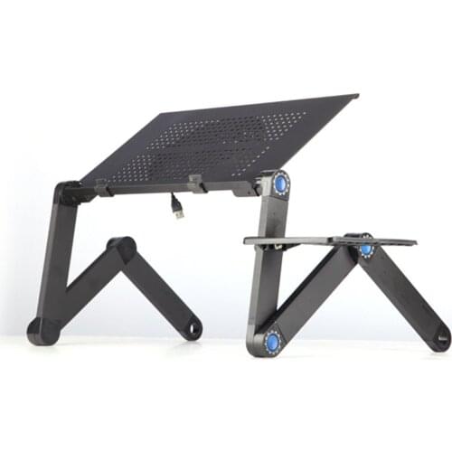 Portable Adjustable Laptop Table For Foldable Laptop Desk Computer Mesa Para Notebook Stand Tray For Sofa Bed Black