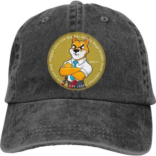 Shiba Inu Coin Crypto Miners Multicolor Hat Peaked Womens Cap Doge Killer Personalized Visor Protection Hats