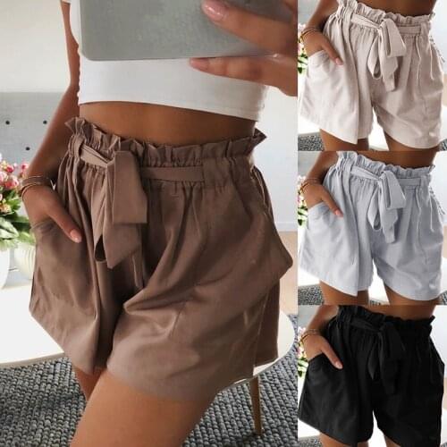Summer Fashion High Waist Short Shorts Women Ladies Belt Lace Up Casual Hot Shorts For Lady Women