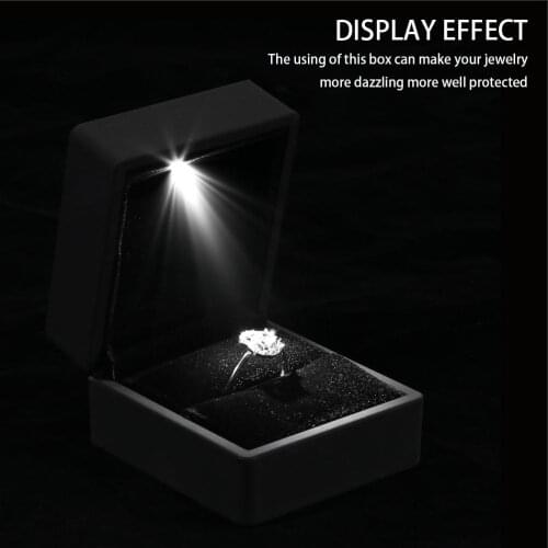 LED Ring Box Creative Illuminated Ring Box for Marriage Proposal Ring Box with LED Interior Lighting for Engagement Wedding