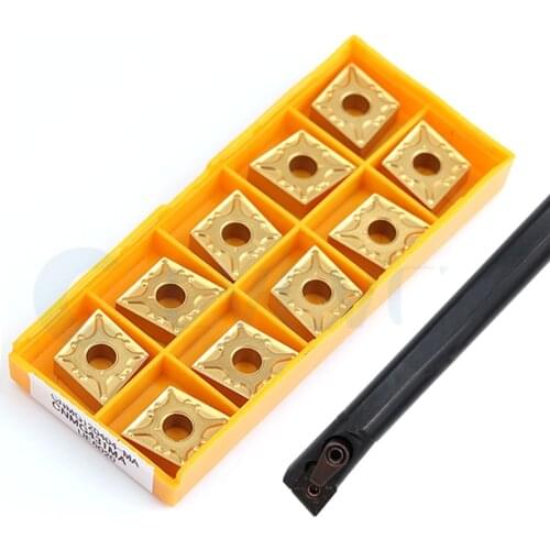 1pcs S16Q S20R-MCLNR12 S25S-MCLNL12 CNC Lathe Internal Turning Tool Holder +10pcs CNMG1204 Carbide Blade High Performance Stable