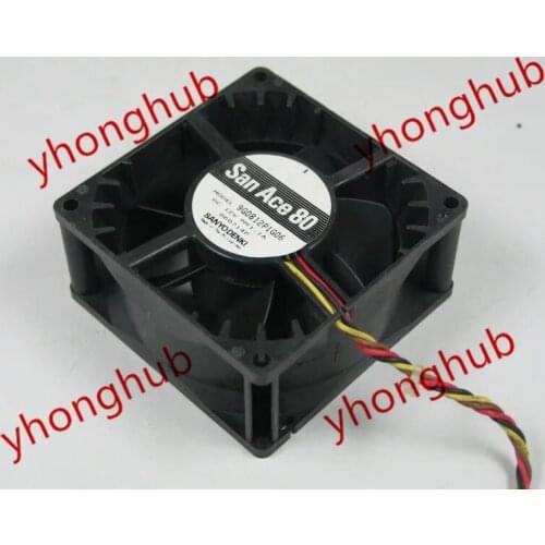 SANYO DENKI 9G0812P1G06 DC 12V 1.1A 80x80x38mm Server Cooling Fan