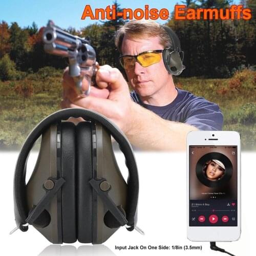 Ear Protector Electronic Tactical Shooting Earmuff Hearing Protection Adjustable Foldable Anti Noise Snore Earplugs Soft Padded