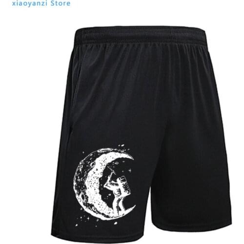 Top Quality fashion digging the moon print unisex running shorts mens running shorts mens short pants 2021