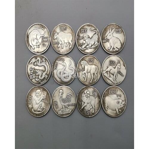 1 Set China Ten Ancient Emperors Coin Silver Dollar Souvenir Home Decoration Gifts Free Shipping