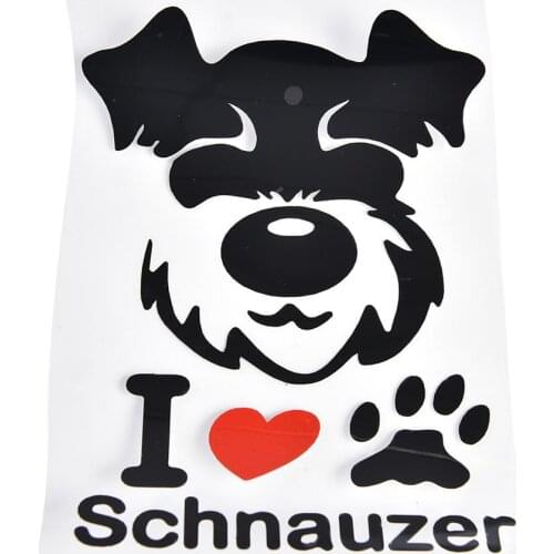 10-100Pcs 11cmx16cm Car Stickers Pet Schnauzer Cute Animal Pattern Personalized Sticker Car Styling