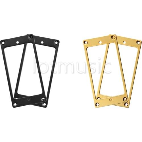 4 Pcs Flat Metal Humbucker Pickup Mounting Ring - Black\Gold