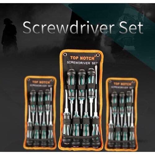 6pcs Transparent Handle Knockable Screwdriver High Carbin Steel Forged Tool Set 4/5/6/8/10/12 Inch Magnetic Head Screwdriver