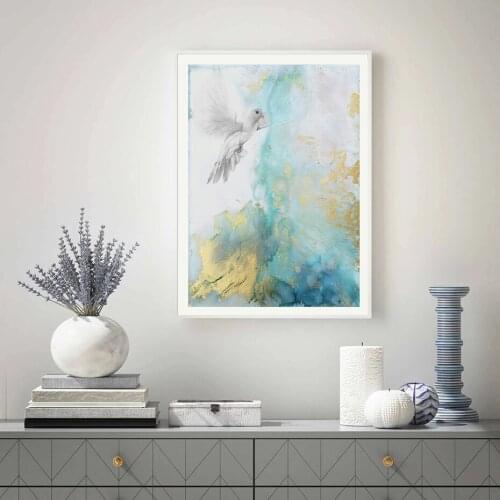 Abstract Canvas Paintings Dove Wall Art Prints Poster Living Room Decor Decorative Paintings On The Wall Home Decor
