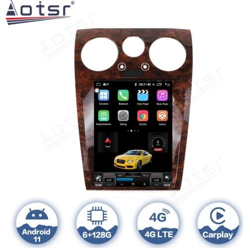 AOTSR 2 Din Android 9 Car Radio Coche For Bentley Continental Flying Spur Car Multimedia Player GPS Navi CarPlay AutoRadio