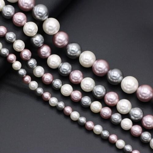 6/8/10mm Round Imitation Pearl Beads High Quality Spacer Bead for Jewelry Making Women Necklace Earrings Accessories