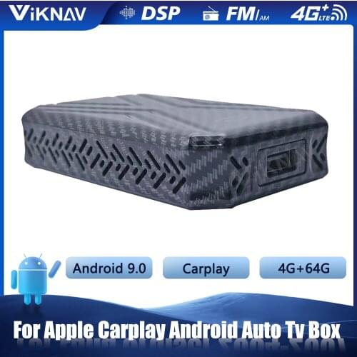 Carplay Ai Box Android 9.0 Car Multimedia Player New Version 4+64G Wireless Mirror link For Apple Carplay Android Auto Tv Box