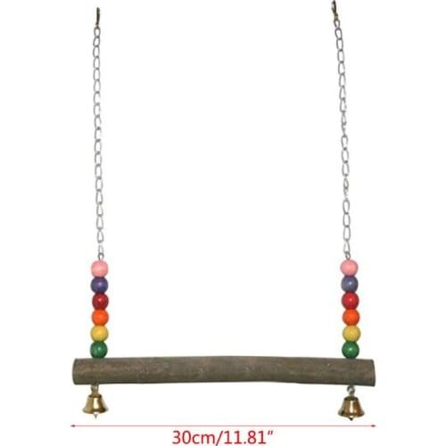 Chicken Swing Wooden Toy Hens Handmade Bird Cage Toys Parrot Macaw Training Stand Holder