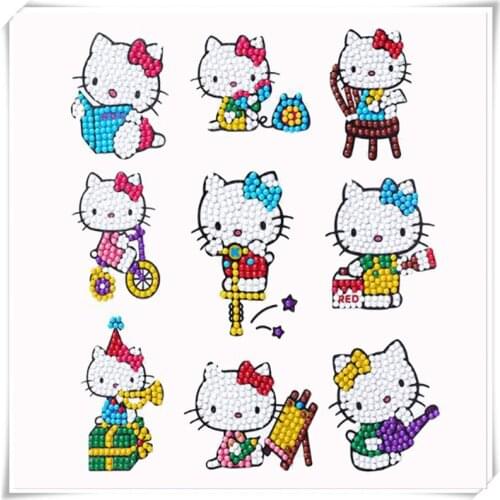 Dropshipping No.17 5D DIY Diamond Painting Stickers Kit for Kids, Embroidery Diamond Art Mosaic Stickers Sets By Numbers Kid Kit