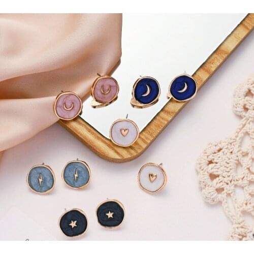 Fantasy and Exaggerated Net Red with The Same Personality Gilt Diamond-studded Star Moon Lightning Bracelet Sun God Necklace