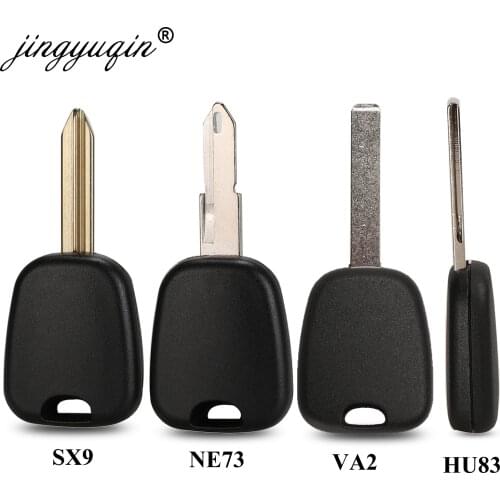 Jingyuqin 10X Transponder Car Key Shell For Peugeot 106 107 307 207 306 406 For Citroen C2 C3 C4 SX9 NE73 VA2 HCA NE78 Fob Case