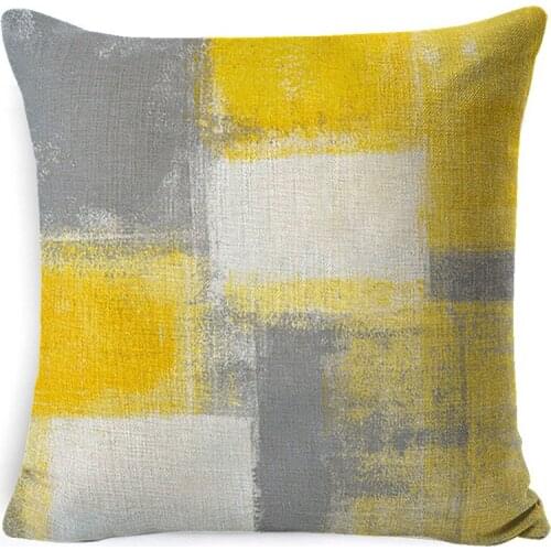 Oil Painting Throw Pillow Teal and Orange Abstract Art Painting Cushion Decorative Pillowcases Polyester Throw Pillow Case