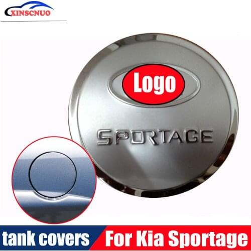 Metal Outside Oil filler door Fuel tank cap For Kia Sportage Fuel tank covers outer cover Filler cap