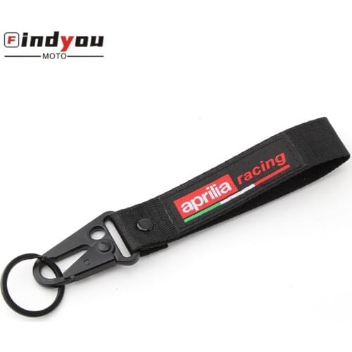 Motorcycle Metal Double-Sided Embroidered Keyring Keychain Collection For Aprilia GPR RSV4 RS125 RS250 Key Chain Ring Holder
