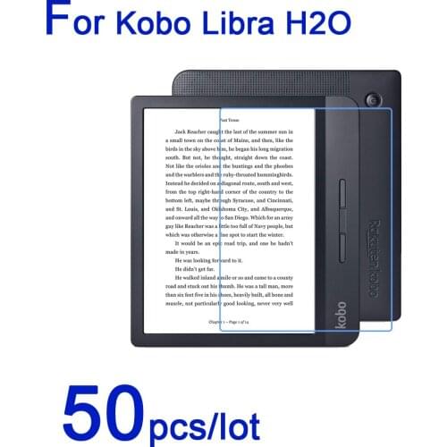50pcs/lot Soft LCD Screen Protectors for Kobo Libra H2O Ebook Tablet Ultra-Clear/Matte/Nano Anit-Explosion Pretective Film