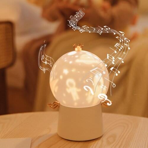 Night Light Starry Sky Projector Colorful Flashing Music Box Festival Gift Home Decor for Kids Baby Bedroom USB Charging