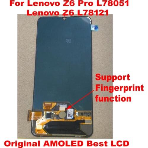 Original AMOLED Best LCD Display Touch Screen Digitizer Assembly Sensor For Lenovo Z6 Pro L78051 / Z6 L78121 Phone Pantalla