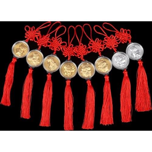 1pc 2022 China New Year Tiger Year Original Commemorative Gold Silver Coin Pendant