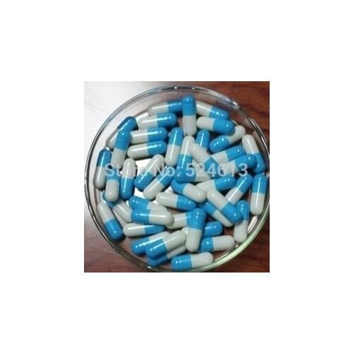 Size 0 #10000PS! Blue white gelatin empty capsules separated,capsule,gelatine capsule,hard capsule Tattoo accessories