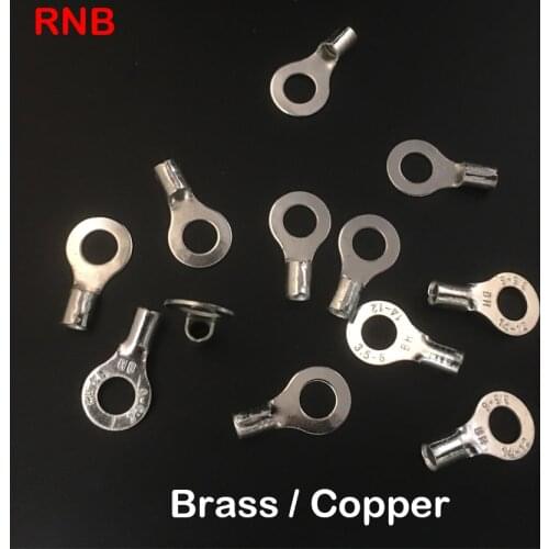 RNB8-4 RNB8-5 RNB8-6 Lug Non Insulated Round Circular Naked O Ring Cable Wire Cold Press Connector Crimp Terminal