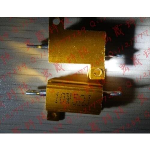 RX24-10W 5R Power Metal Shell Case Gold Aluminium Case Wirewound Resistor 10W 5ohm 5% Automobile LED lamp resistors 5R 10W