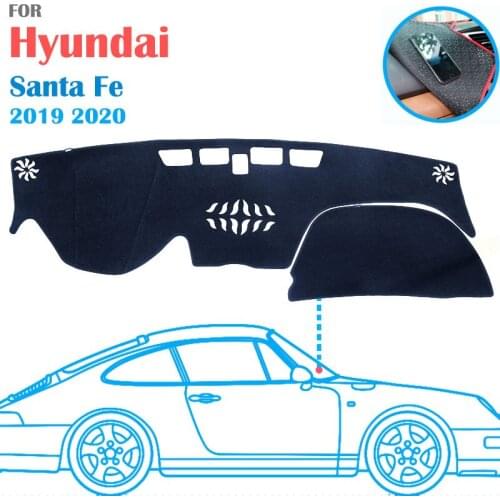 For Hyundai Santa Fe 2019 2020 TM Car Dashboard Cover Auto Non-slip Dash Mat Silicone Protective Pad