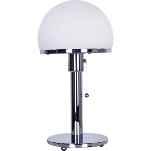 Nordic Chrome Desk Lights White Hemisphere Glass Metal Table Lamp For Art Bar Study Living Room Home Bedside Desk Lamp TA104