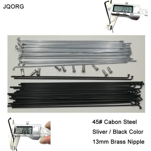 13G Bicycle Spokes J-bend Equal Diameter E-bike Spokes Sliver or Black Color Electric Bike Spokes For Motor Wheel Cylinder Spoke