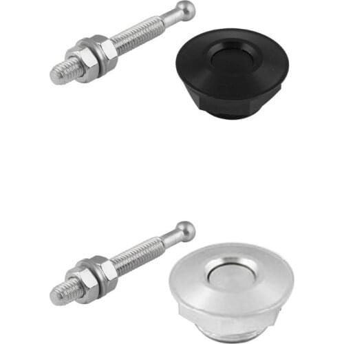 2pcs Universal Push Button Quick Release Hood Pins Bonnet Lock Clip Latch Bumper B36B