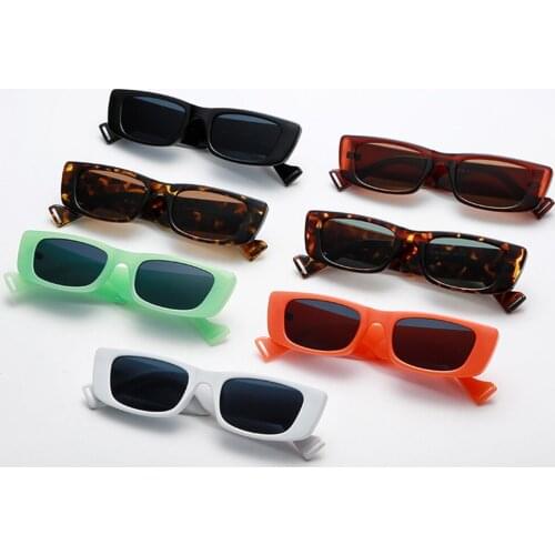 Narrow Rectangle Women Sunglasses Dark Sunglasses Retro Leopard Eyeglasses Female Classic Style High Quality